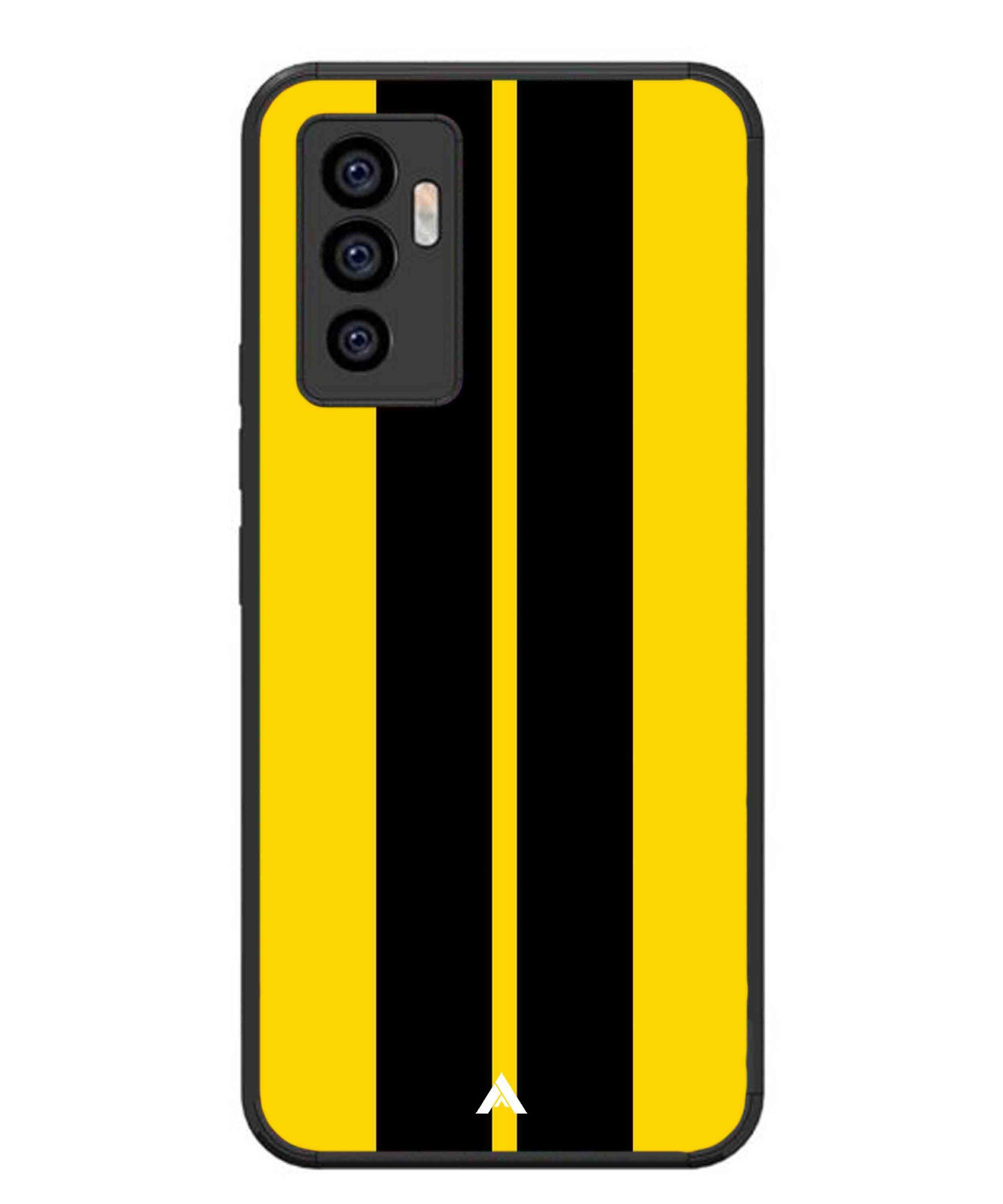 Stripe Pattern 4 Metal Back Cover Phone Case for Vivo v23e
