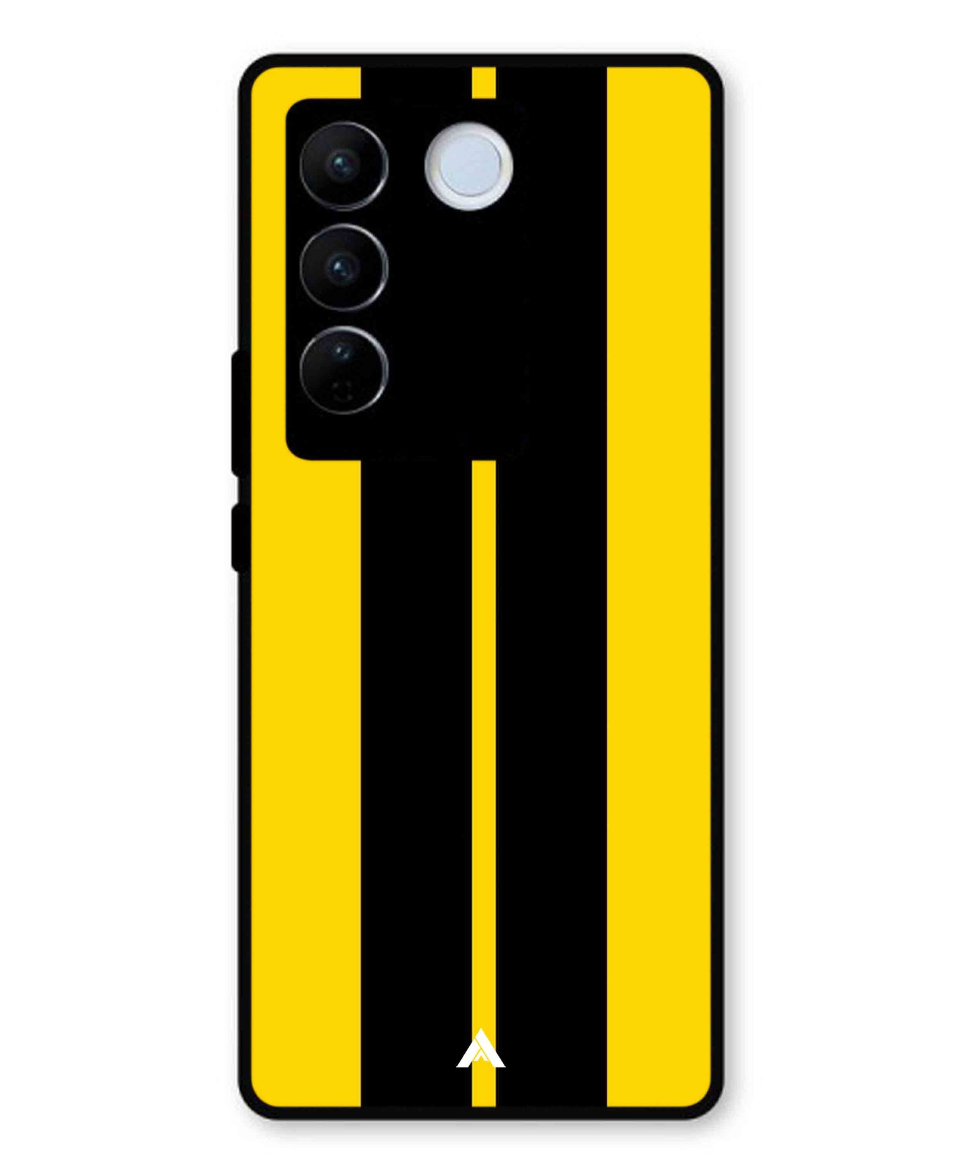Stripe Pattern 4 Metal Back Cover Phone Case for Vivo v27 Pro