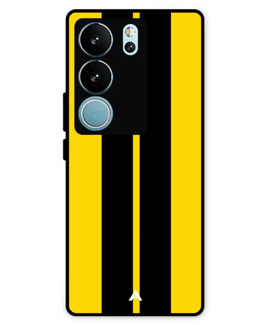 Stripe Pattern 4 Metal Back Cover Phone Case for Vivo v29 Pro