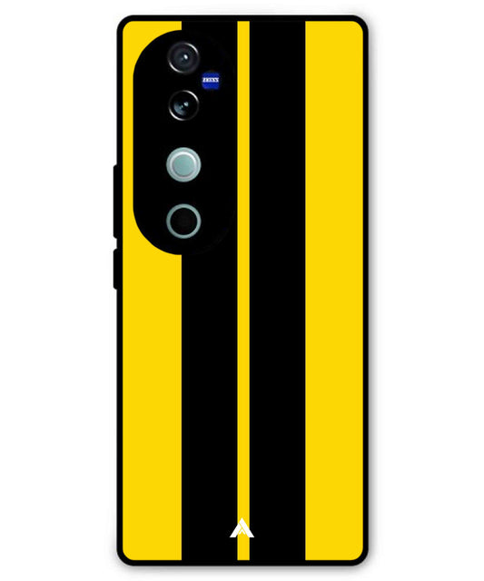 Stripe Pattern 4 Metal Back Cover Phone Case for Vivo v40 Pro