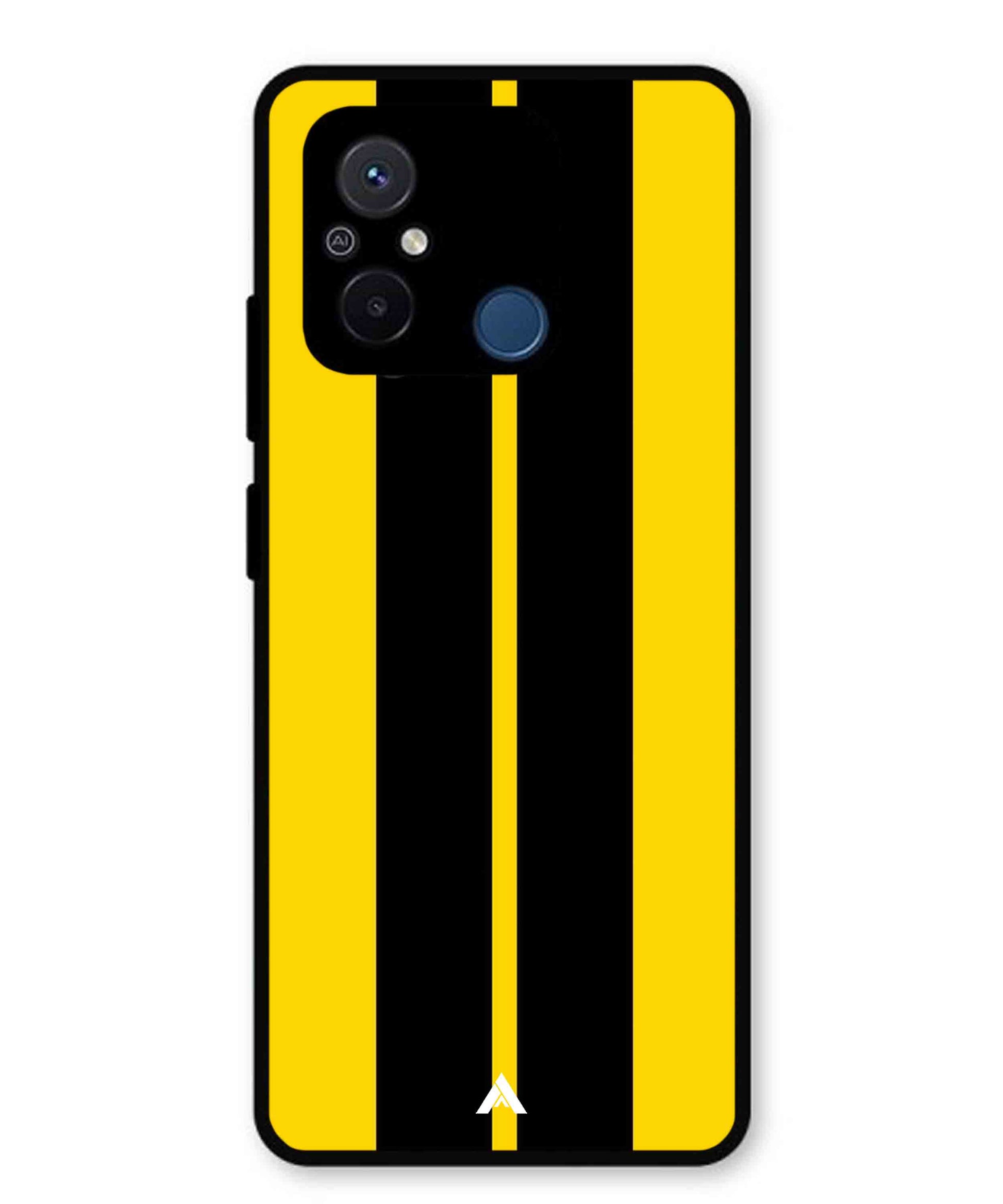 Stripe Pattern 4 Metal Back Cover Phone Case for Xiaomi Redmi 12C