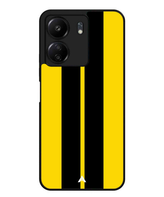 Stripe Pattern 4 Metal Back Cover Phone Case for Xiaomi Redmi 13C 4G