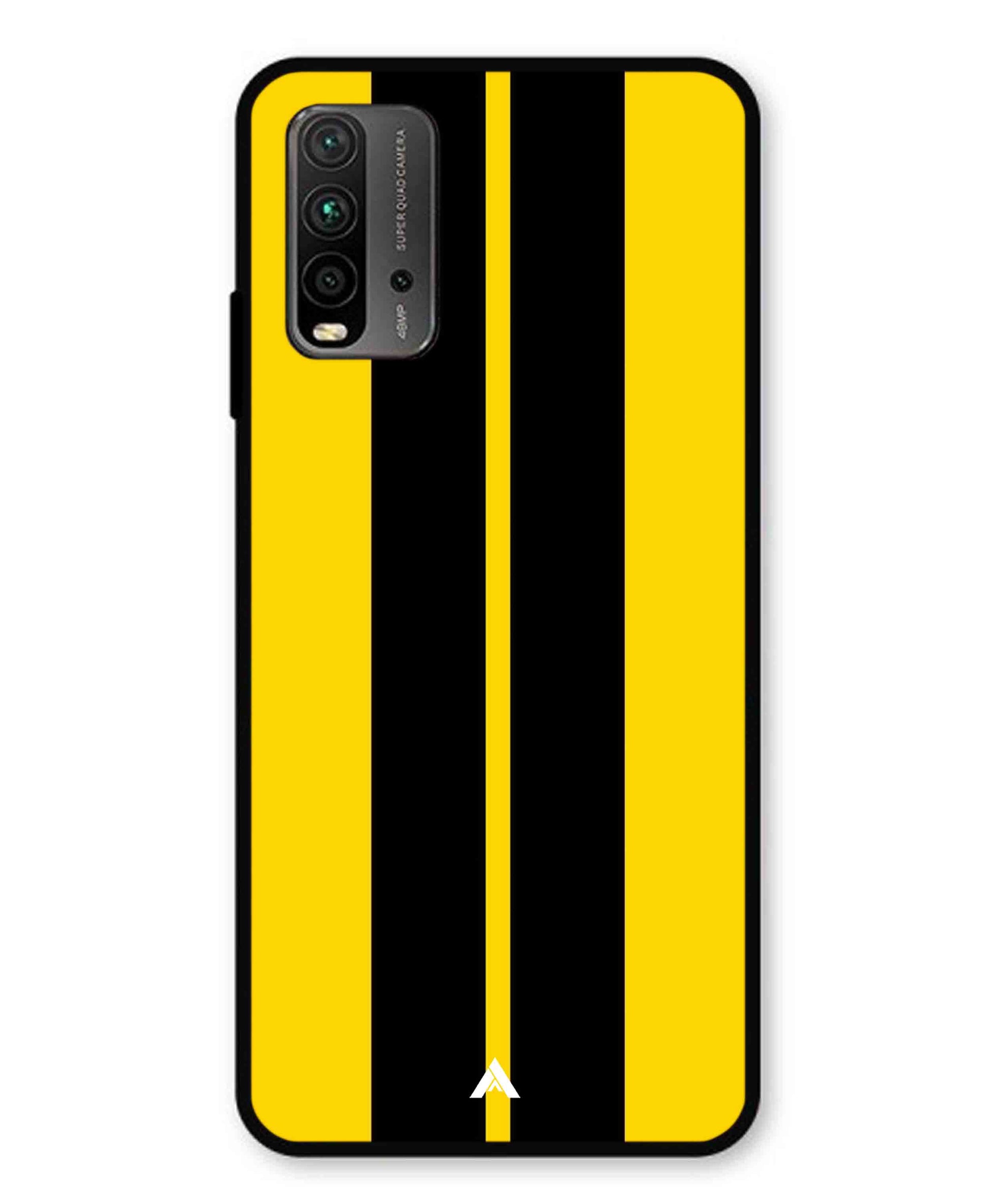 Stripe Pattern 4 Metal Back Cover Phone Case for Xiaomi Redmi 9 Power