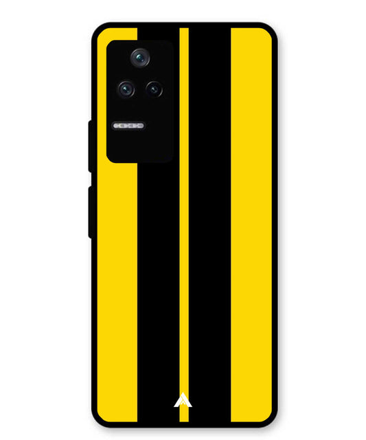 Stripe Pattern 4 Metal Back Cover Phone Case for Xiaomi Redmi K40s