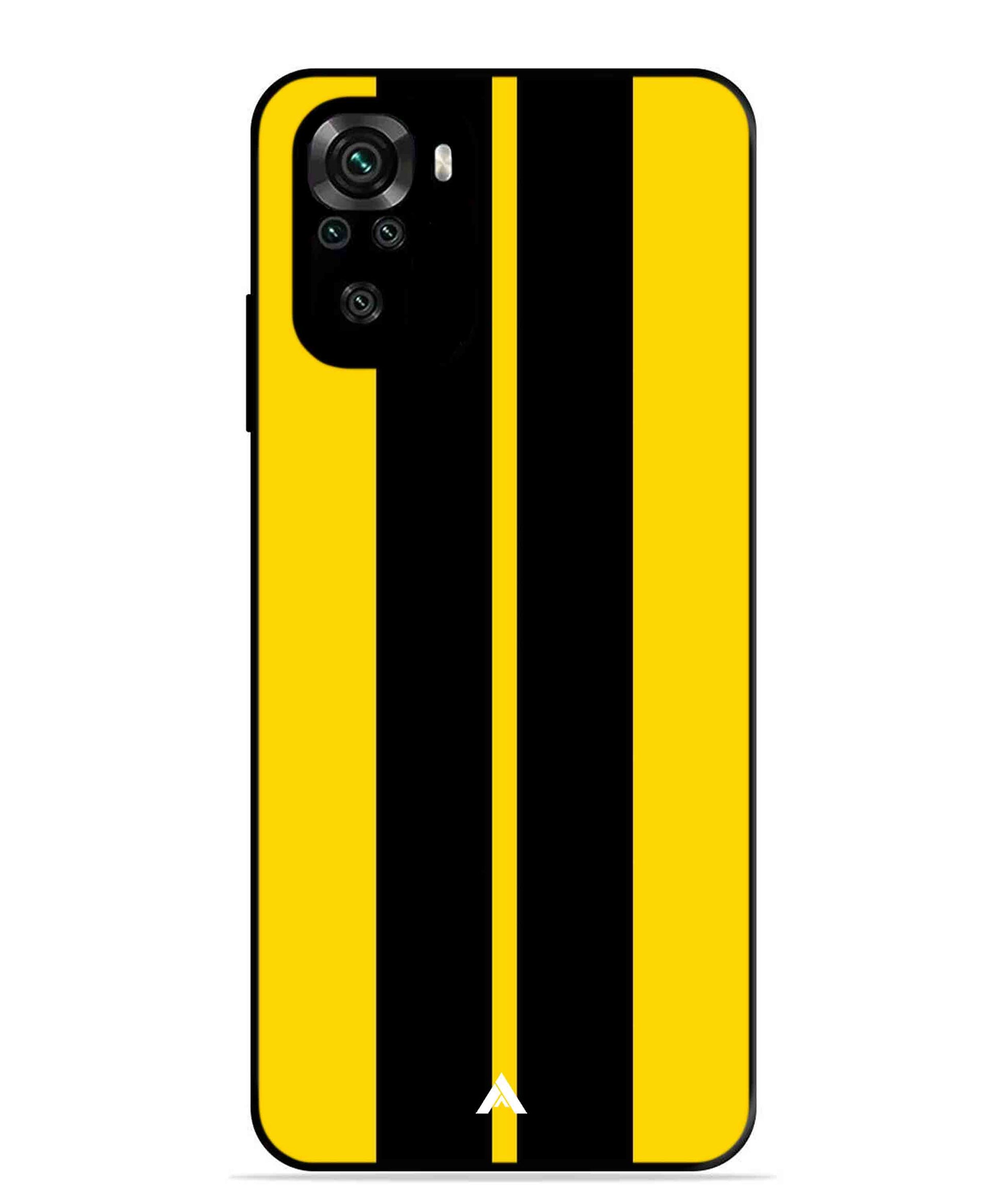 Stripe Pattern 4 Metal Back Cover Phone Case for Xiaomi Redmi Note 10S
