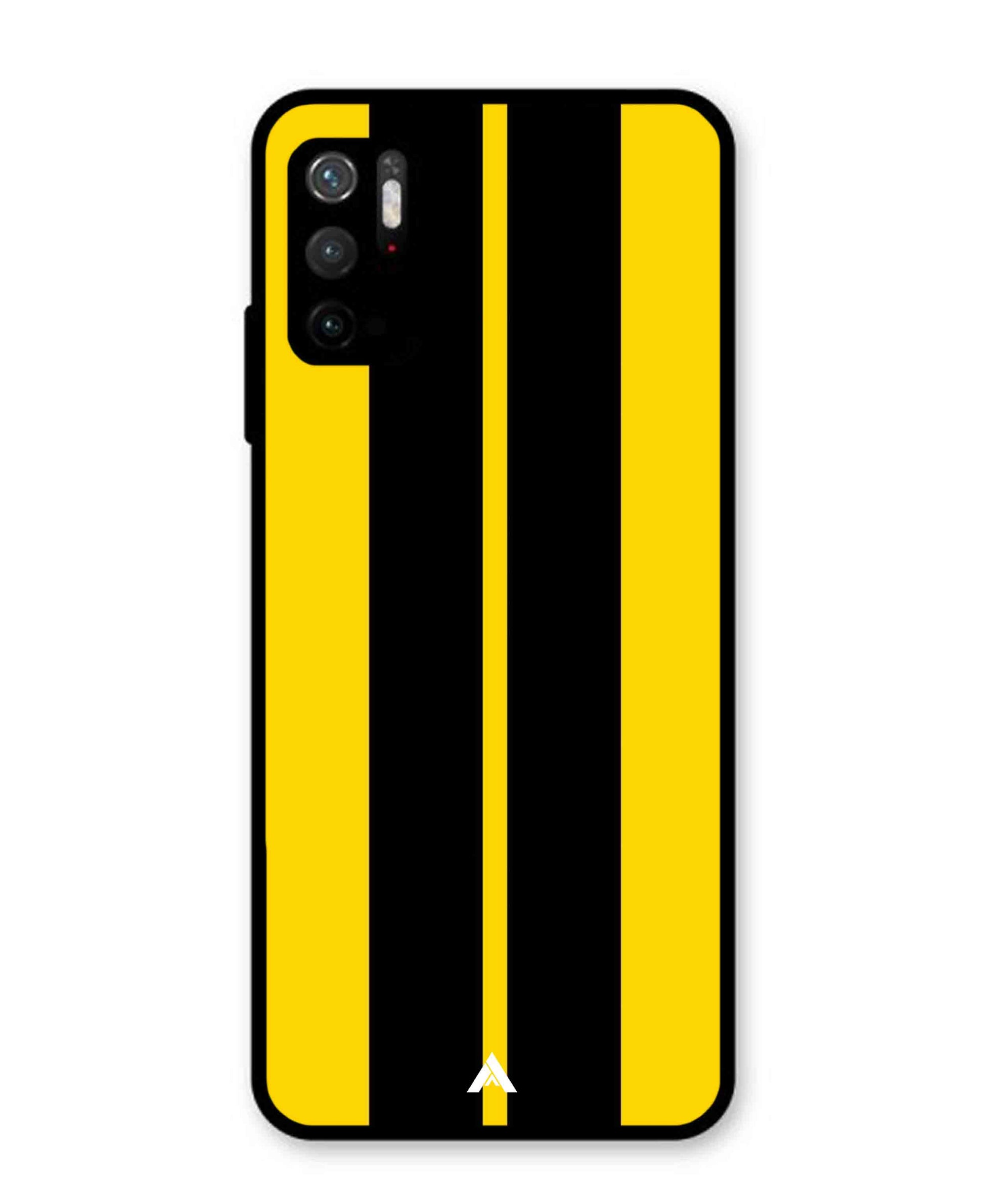 Stripe Pattern 4 Metal Back Cover Phone Case for Xiaomi Redmi Note 10T