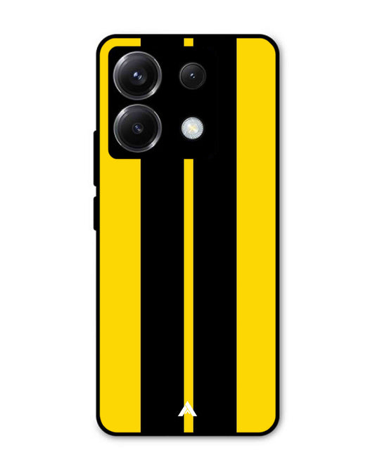 Stripe Pattern 4 Metal Back Cover Phone Case for Xiaomi Redmi Note 13