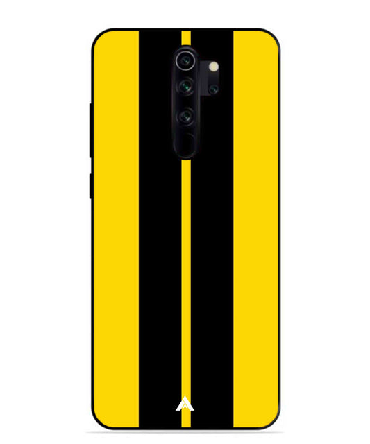 Stripe Pattern 4 Metal Back Cover Phone Case for Xiaomi Redmi Note 8 Pro