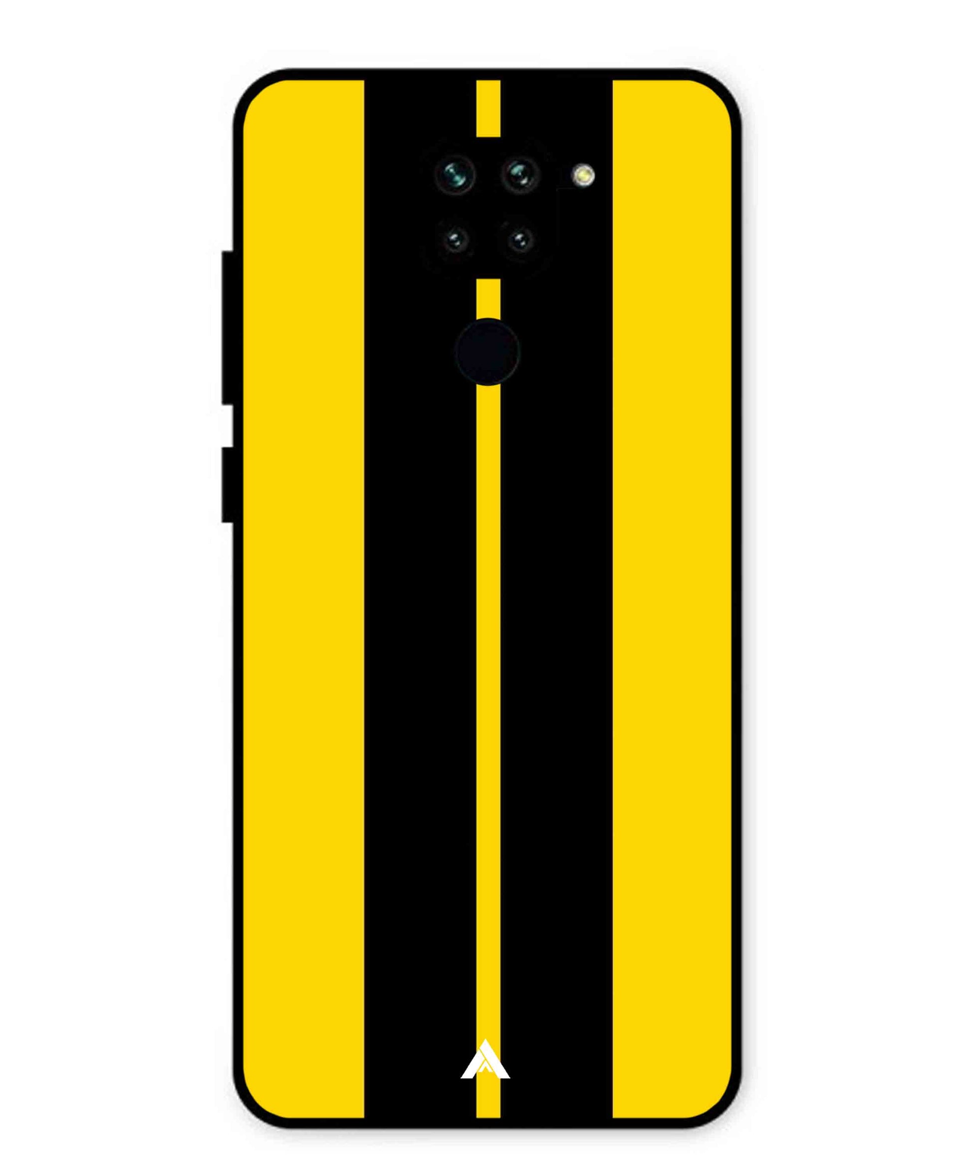 Stripe Pattern 4 Metal Back Cover Phone Case for Xiaomi Redmi Note 9
