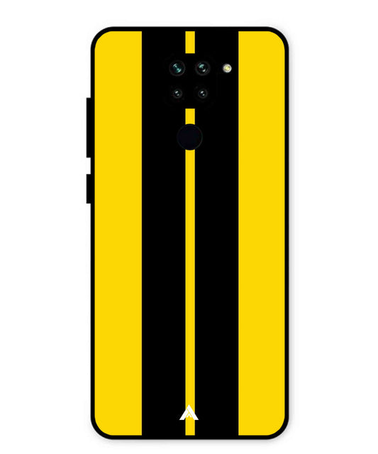 Stripe Pattern 4 Metal Back Cover Phone Case for Xiaomi Redmi Note 9