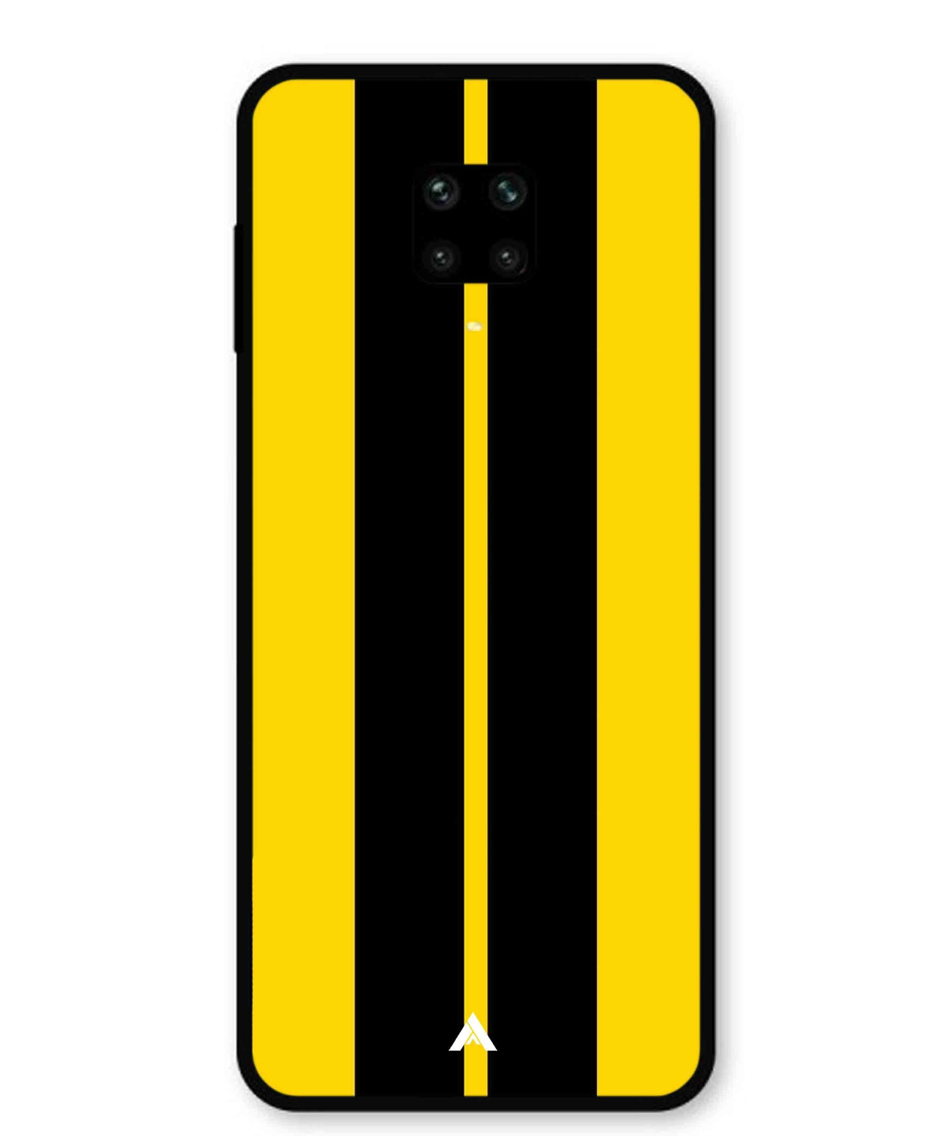 Stripe Pattern 4 Metal Back Cover Phone Case for Xiaomi Redmi Note 9 Pro