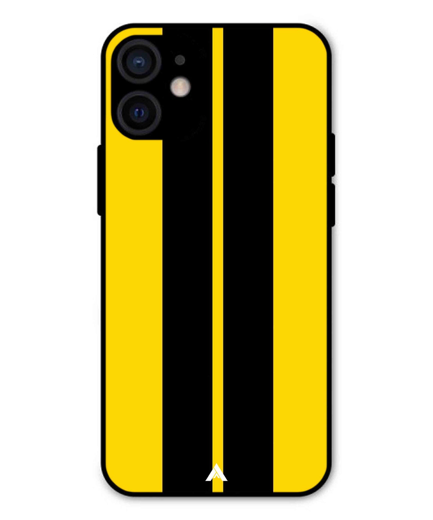 Stripe Pattern 4 Metal Back Cover Phone Case for iPhone 12 Mini
