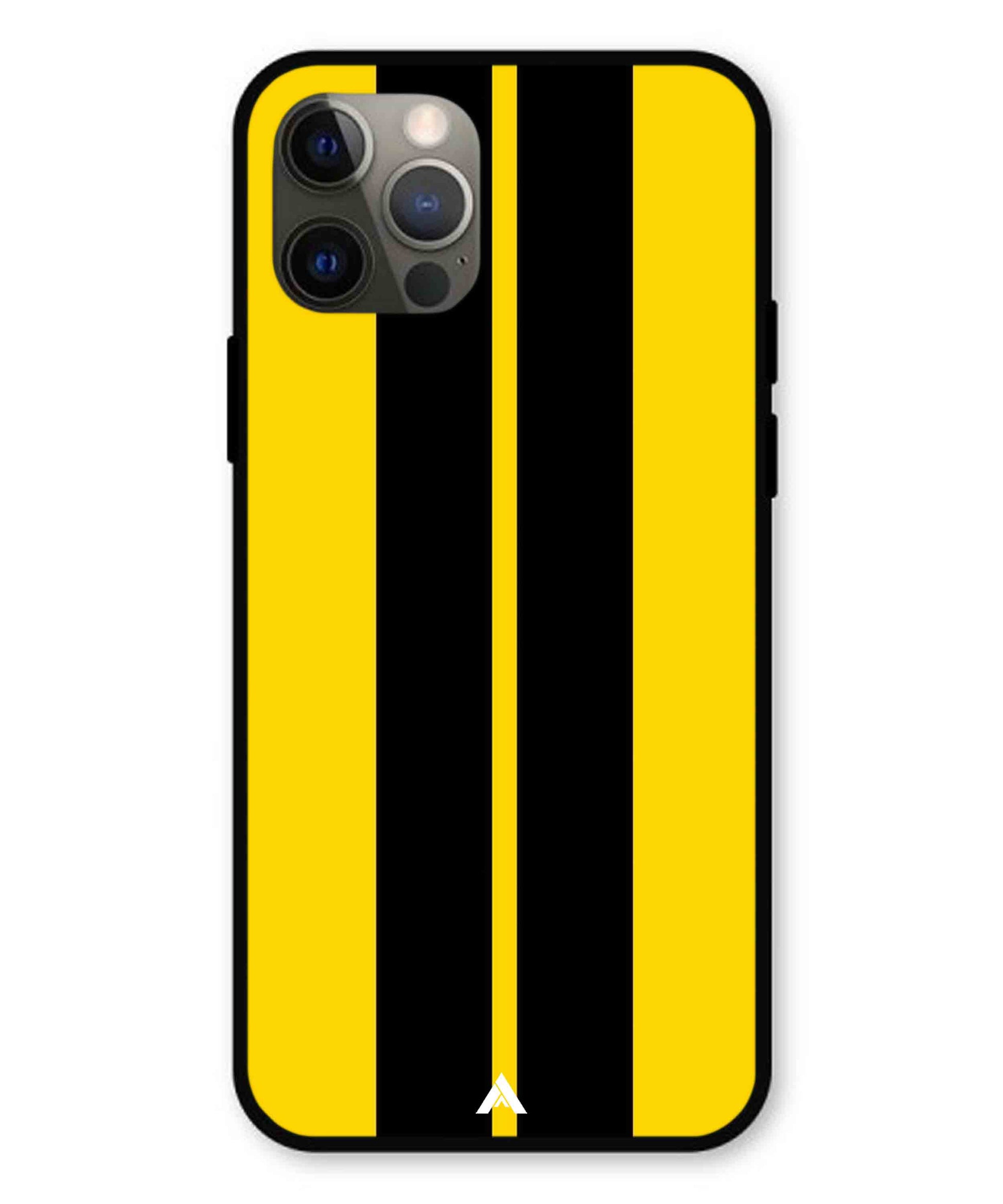 Stripe Pattern 4 Metal Back Cover Phone Case for iPhone 12 Pro