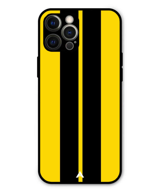 Stripe Pattern 4 Metal Back Cover Phone Case for iPhone 12 Pro Max