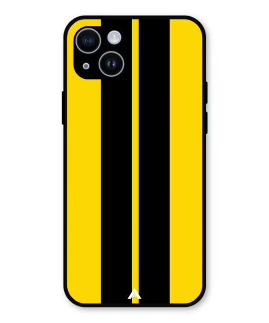 Stripe Pattern 4 Metal Back Cover Phone Case for iPhone 14