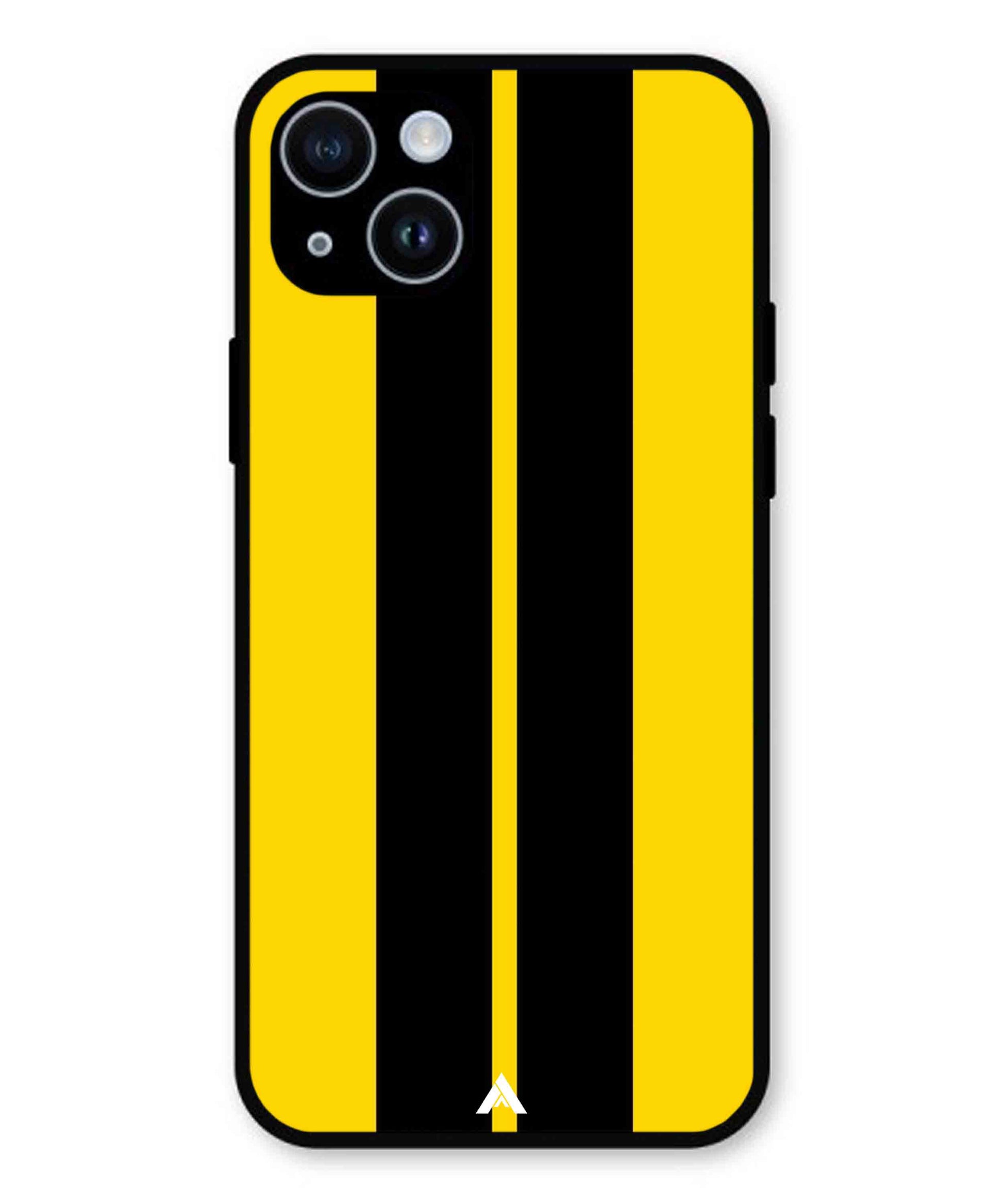 Stripe Pattern 4 Metal Back Cover Phone Case for iPhone 14 Plus