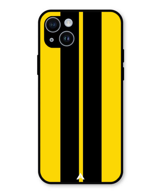 Stripe Pattern 4 Metal Back Cover Phone Case for iPhone 15