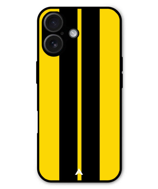 Stripe Pattern 4 Metal Back Cover Phone Case for iPhone 16 Plus