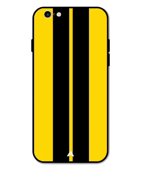 Stripe Pattern 4 Metal Back Cover Phone Case for iPhone 6 Plus