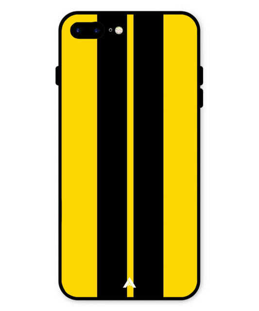 Stripe Pattern 4 Metal Back Cover Phone Case for iPhone 8 Plus
