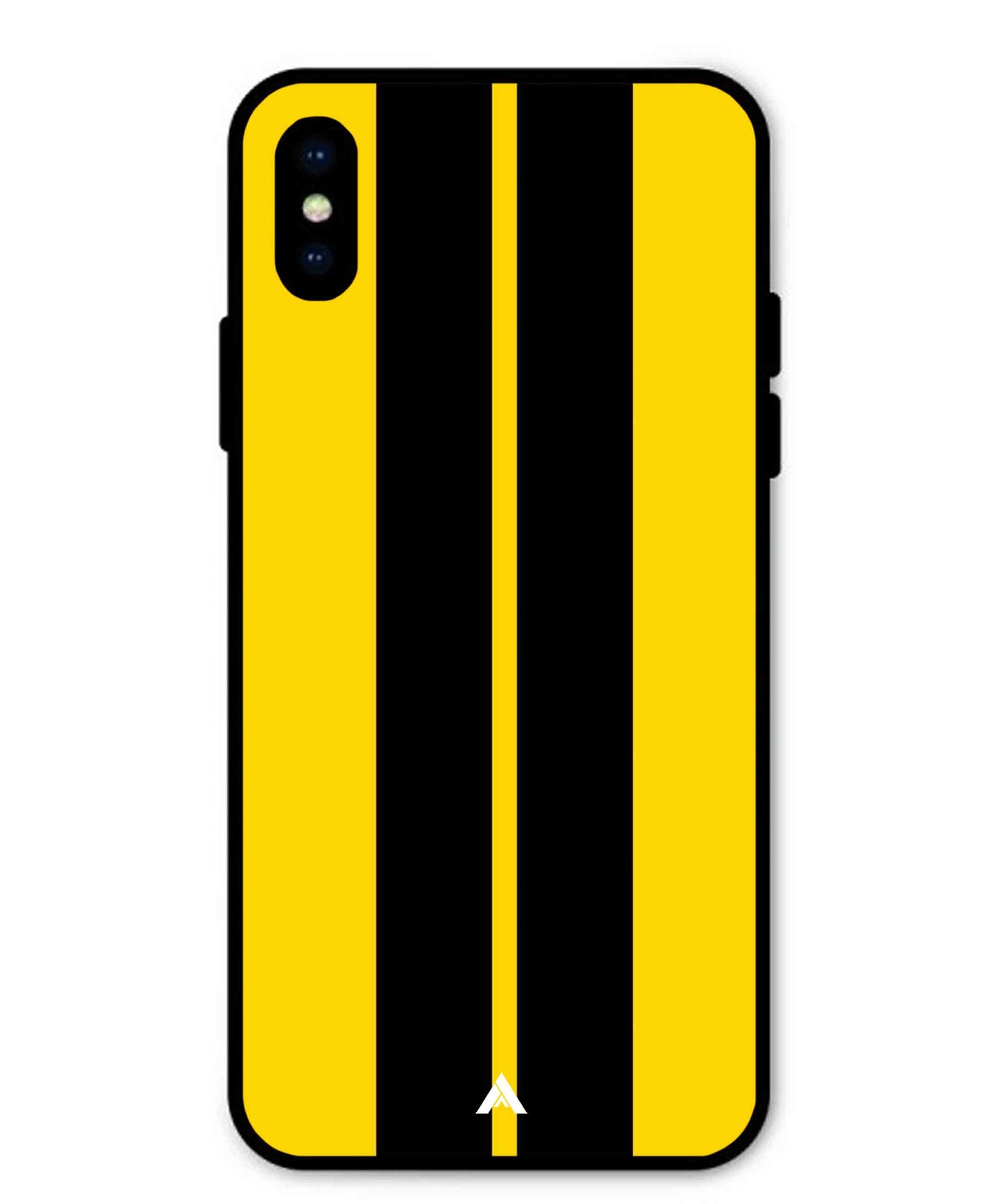 Stripe Pattern 4 Metal Back Cover Phone Case for iPhone X