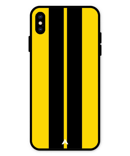 Stripe Pattern 4 Metal Back Cover Phone Case for iPhone Xs Max
