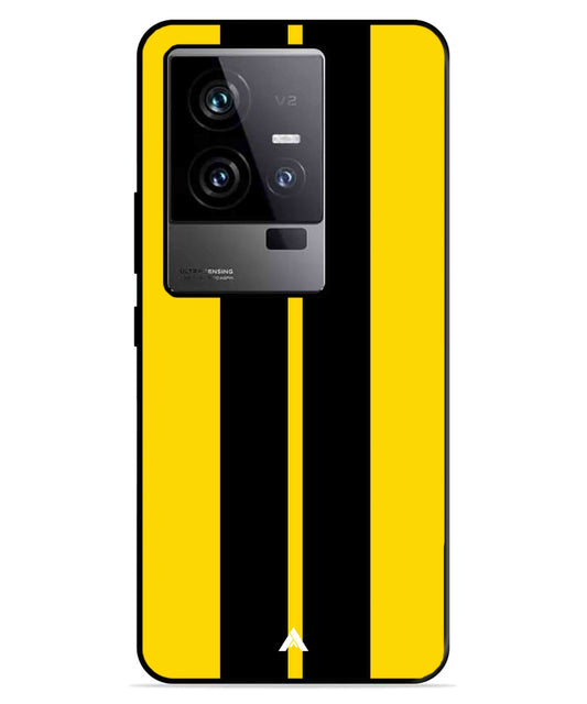 Stripe Pattern 4 Metal Back Cover Phone Case for iQOO 11