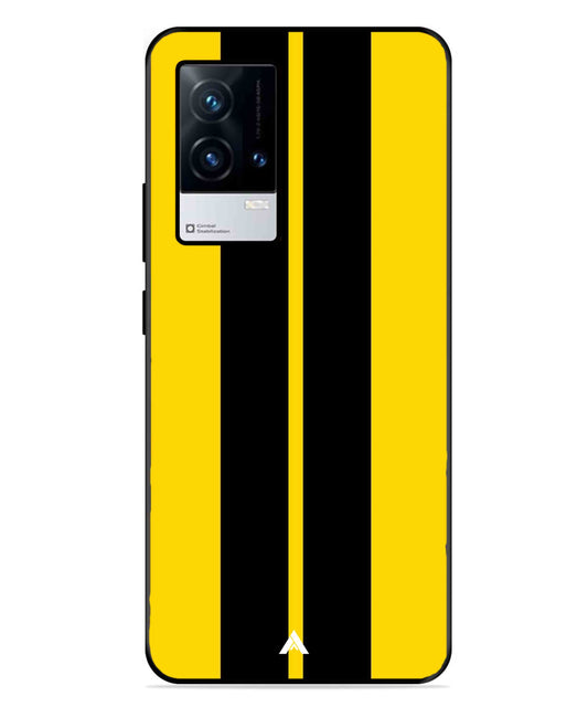 Stripe Pattern 4 Metal Back Cover Phone Case for iQOO 8