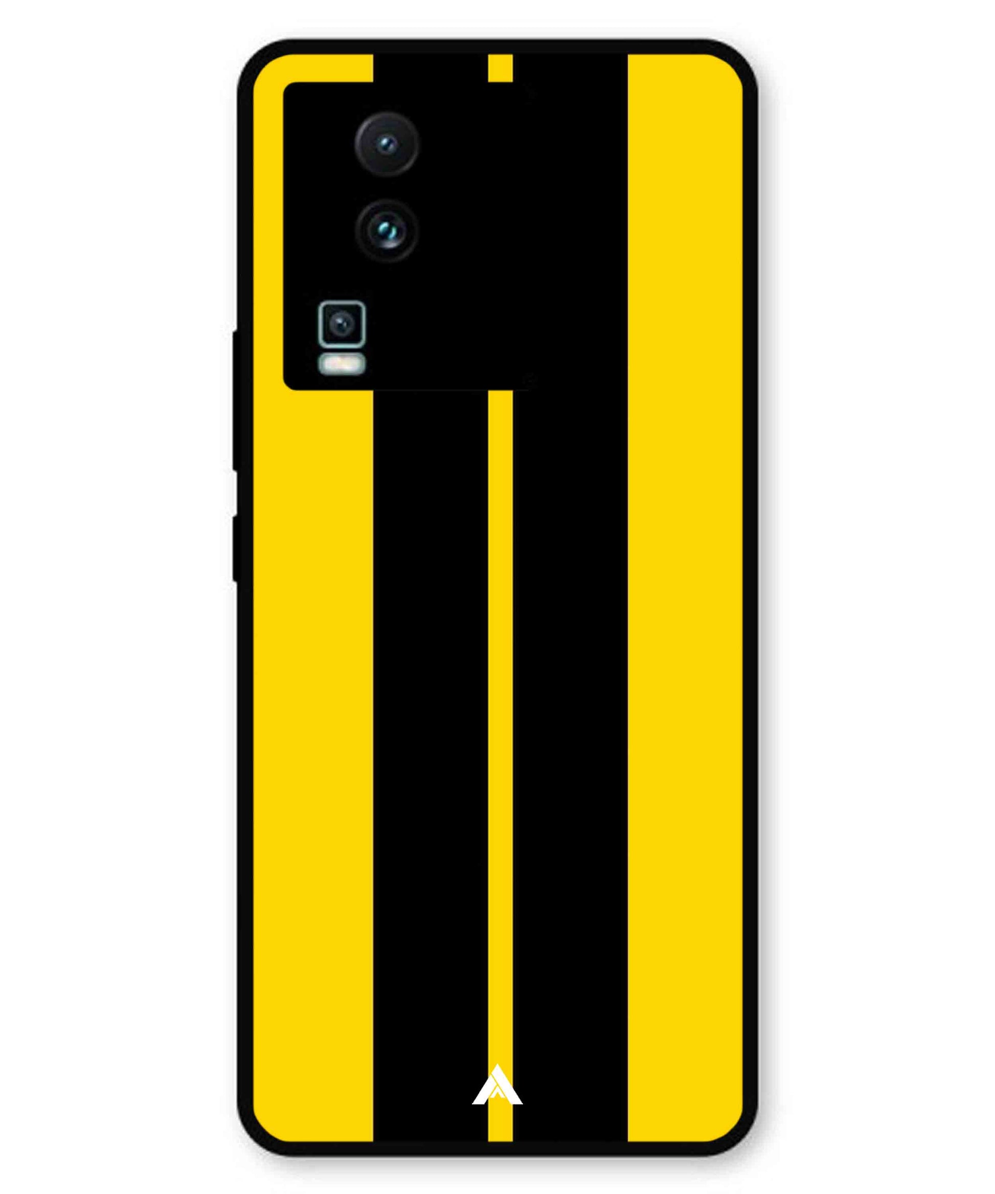 Stripe Pattern 4 Metal Back Cover Phone Case for iQOO Neo 7 Pro