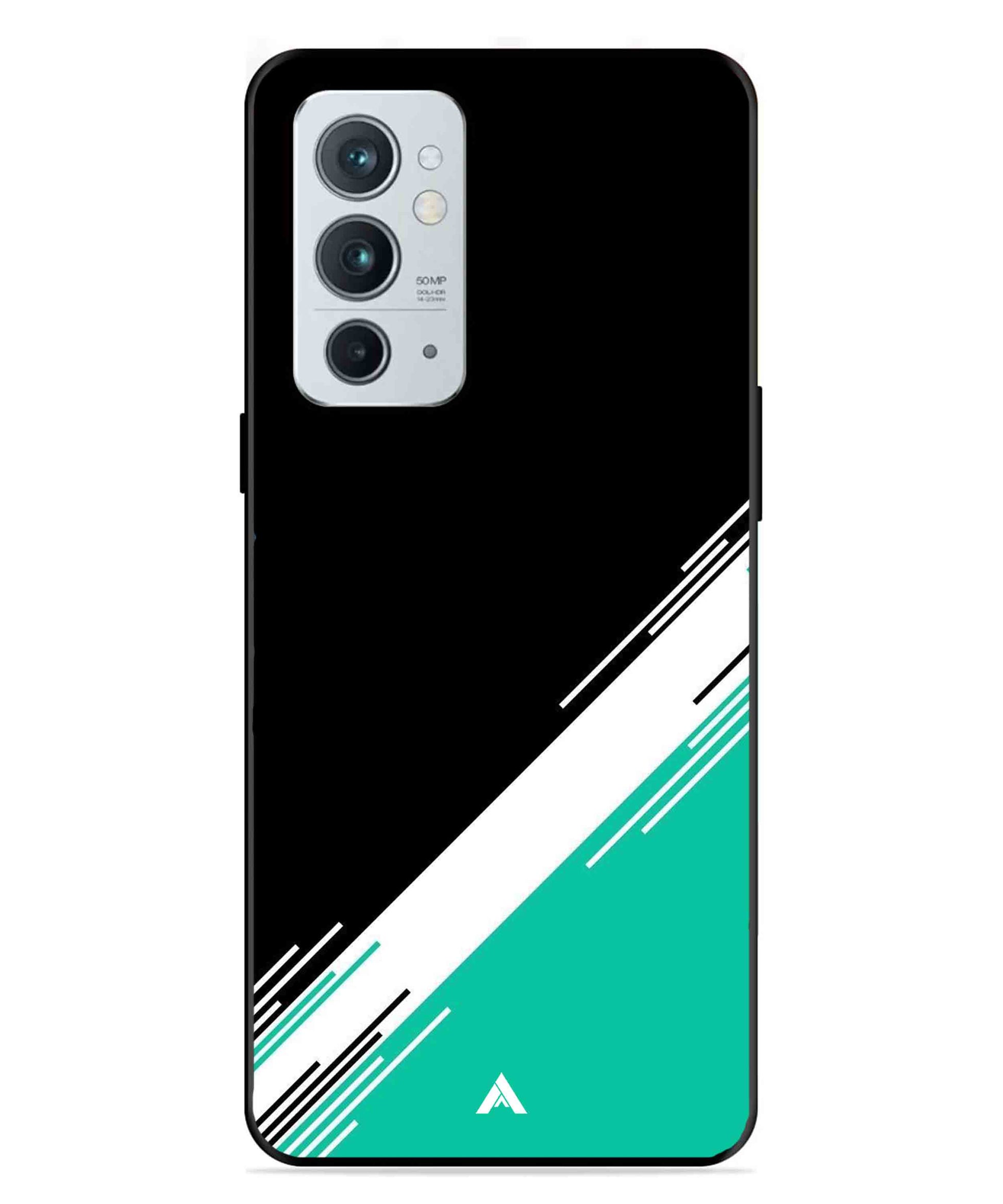 Stripe Pattern 5 Metal Back Cover Phone Case for Oneplus 9RT