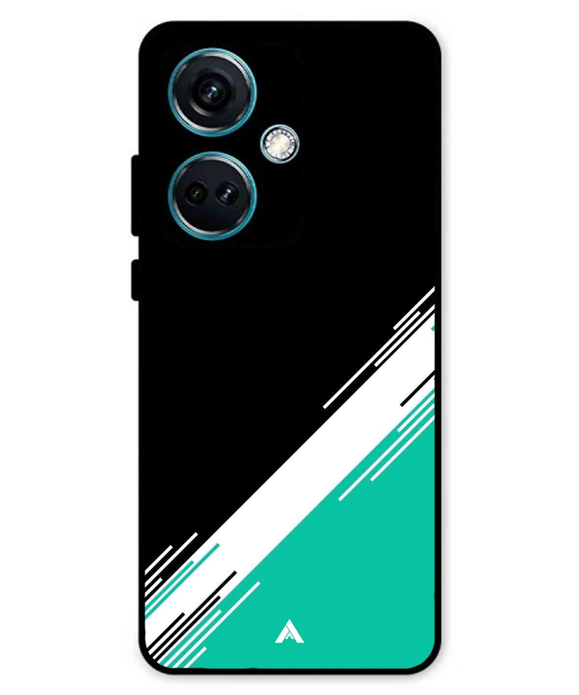 Stripe Pattern 5 Metal Back Cover Phone Case for Oneplus Nord CE 3