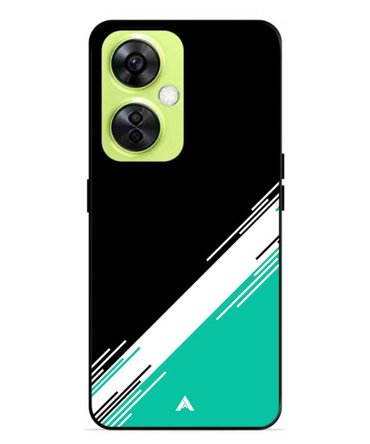 Stripe Pattern 5 Metal Back Cover Phone Case for Oneplus Nord CE 3 Lite