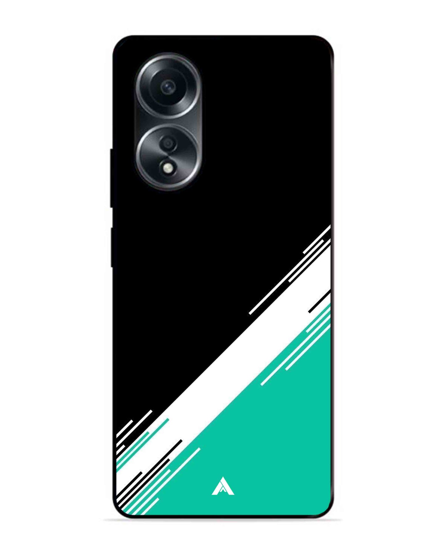Stripe Pattern 5 Metal Back Cover Phone Case for Oppo A58
