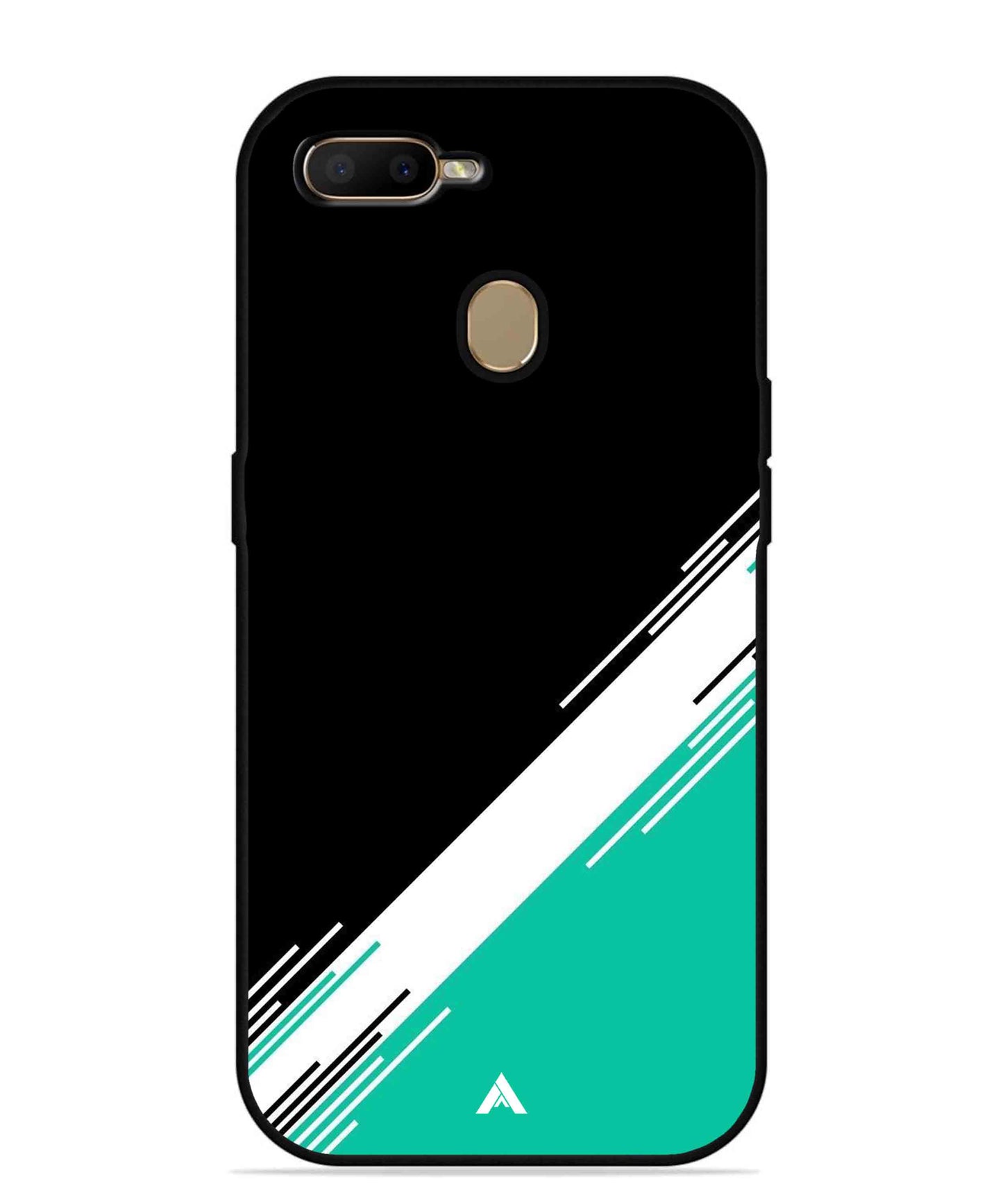 Stripe Pattern 5 Metal Back Cover Phone Case for Oppo A7