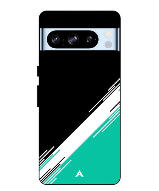 Stripe Pattern 5 Metal Back Cover Phone Case for Pixel 8 Pro