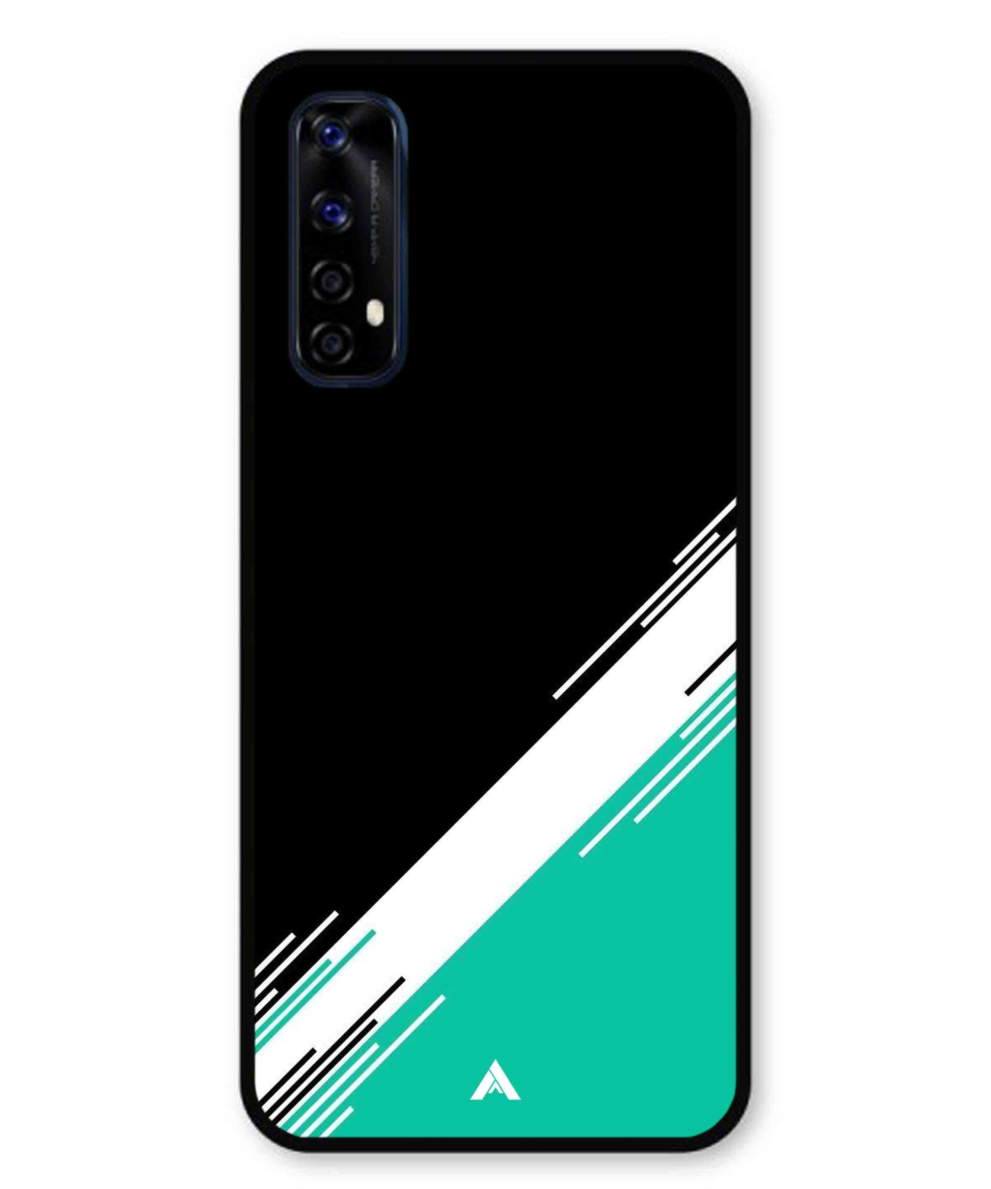 Stripe Pattern 5 Metal Back Cover Phone Case for Realme 7