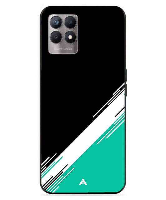 Stripe Pattern 5 Metal Back Cover Phone Case for Realme 8i