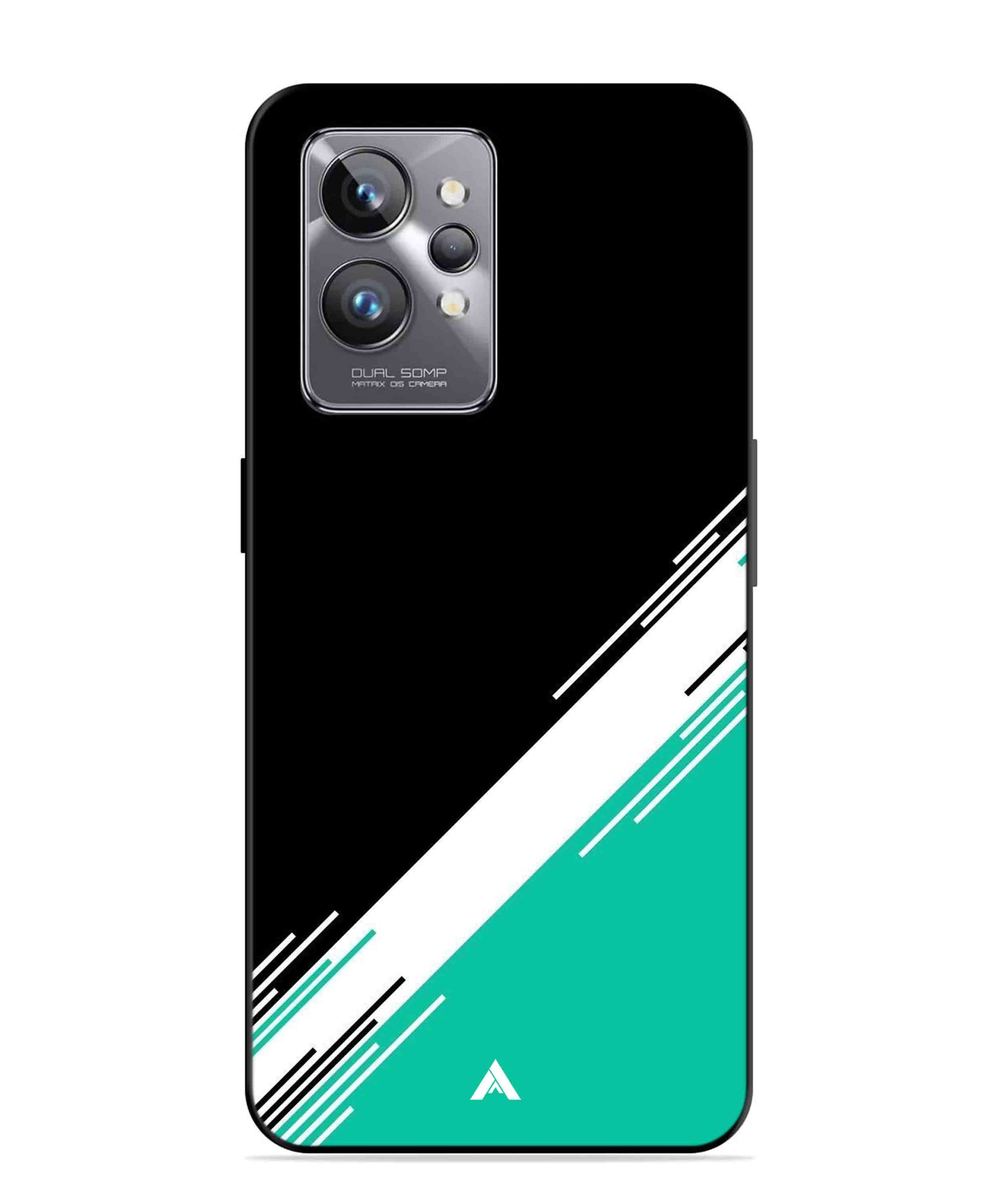 Stripe Pattern 5 Metal Back Cover Phone Case for Realme GT 2 Pro