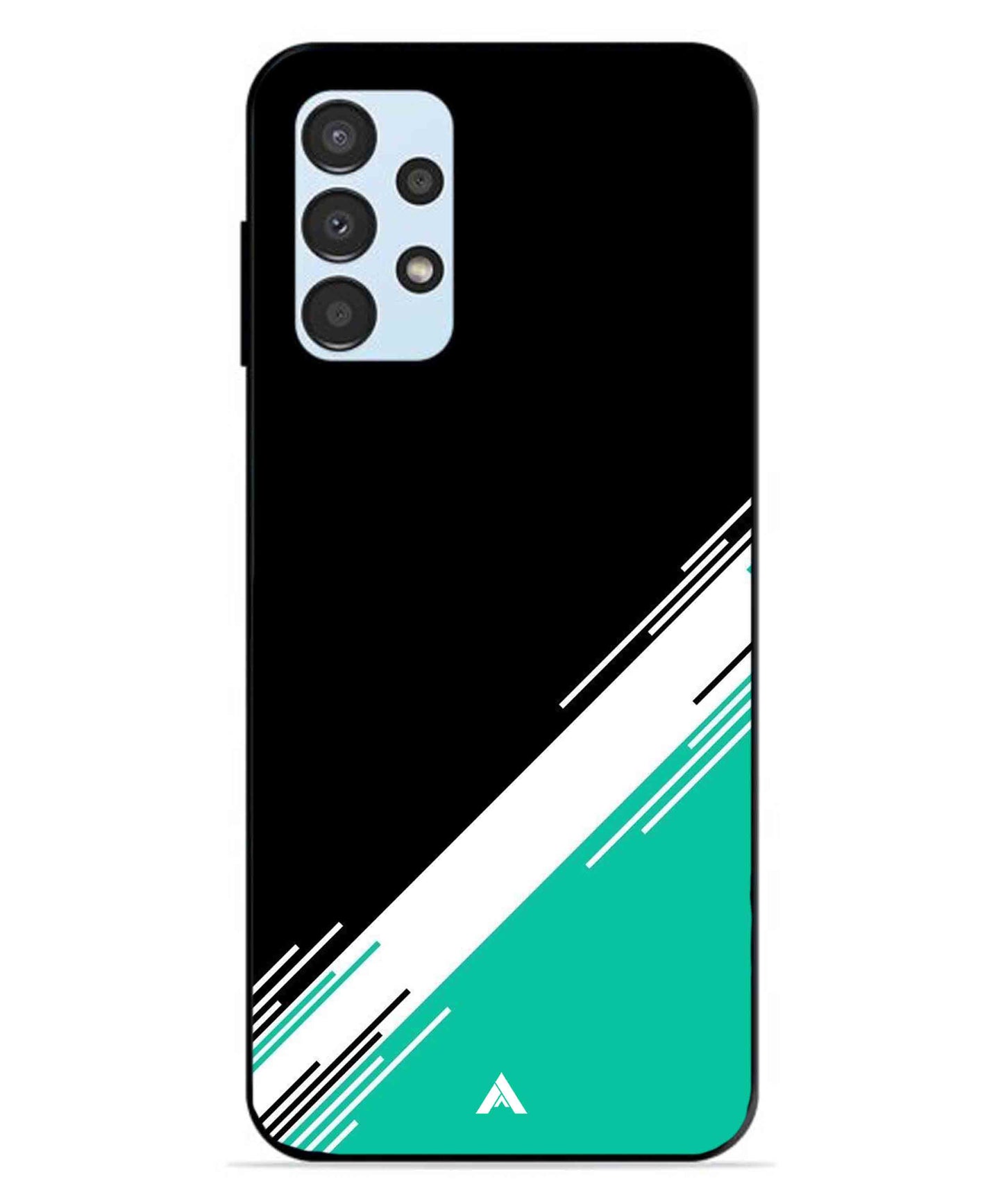 Stripe Pattern 5 Metal Back Cover Phone Case for Samsung Galaxy A13 4G
