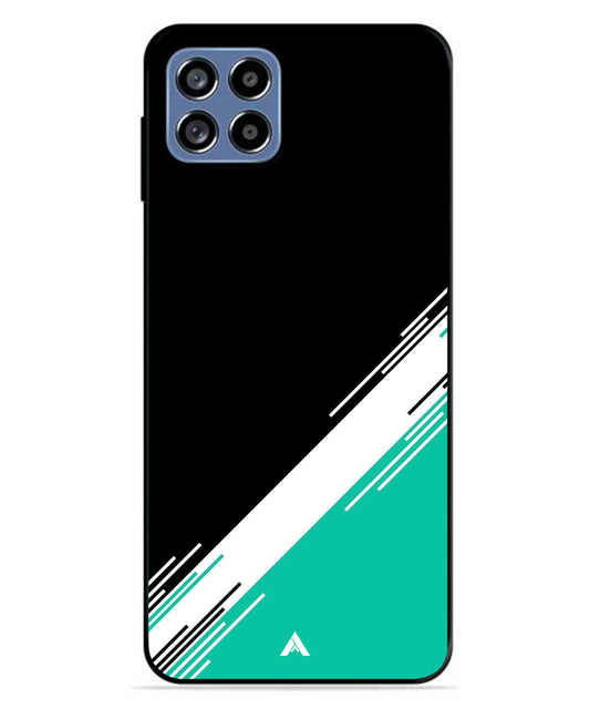 Stripe Pattern 5 Metal Back Cover Phone Case for Samsung Galaxy A22 5G