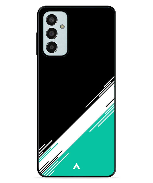 Stripe Pattern 5 Metal Back Cover Phone Case for Samsung Galaxy F13 4G