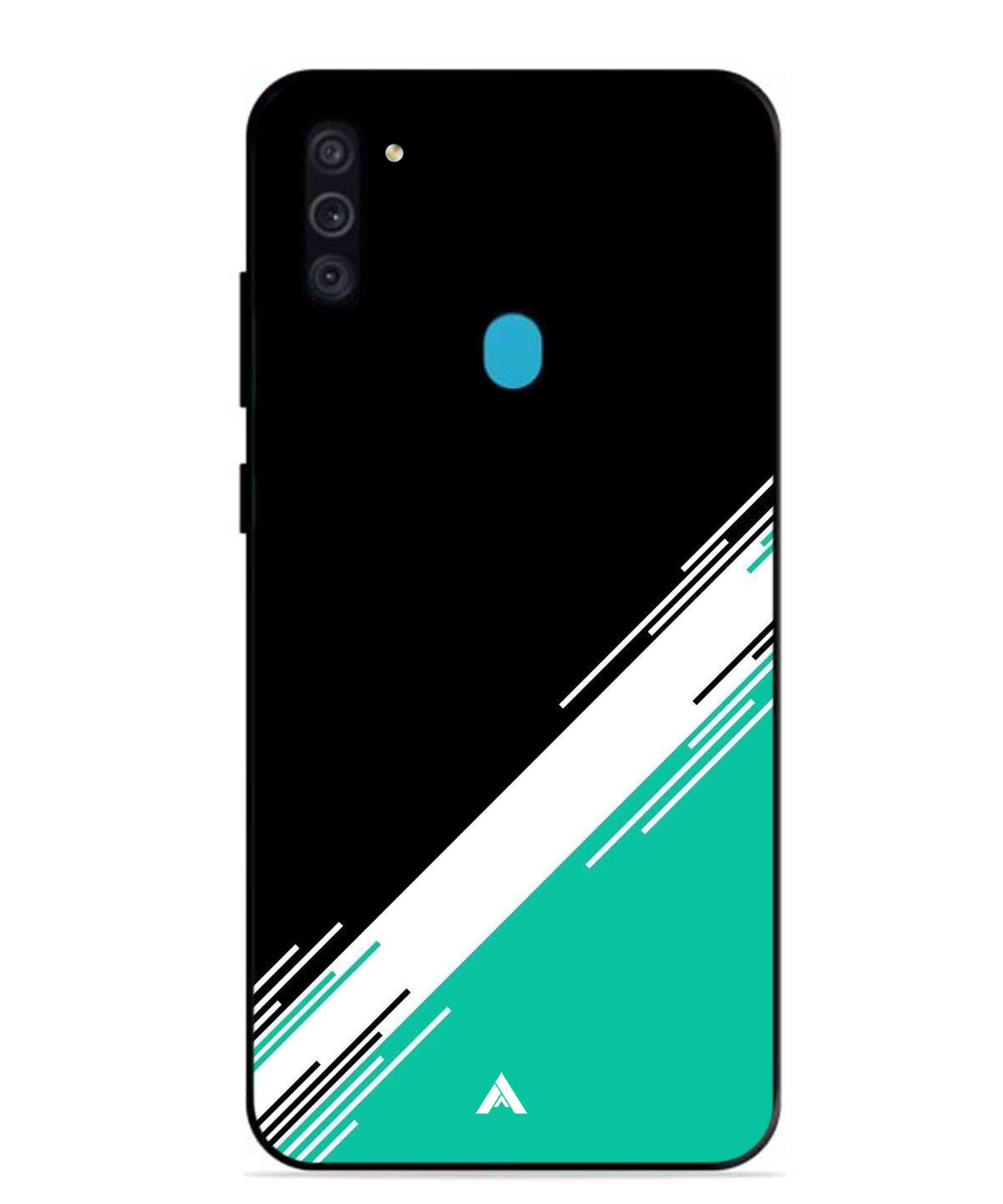 Stripe Pattern 5 Metal Back Cover Phone Case for Samsung Galaxy M11