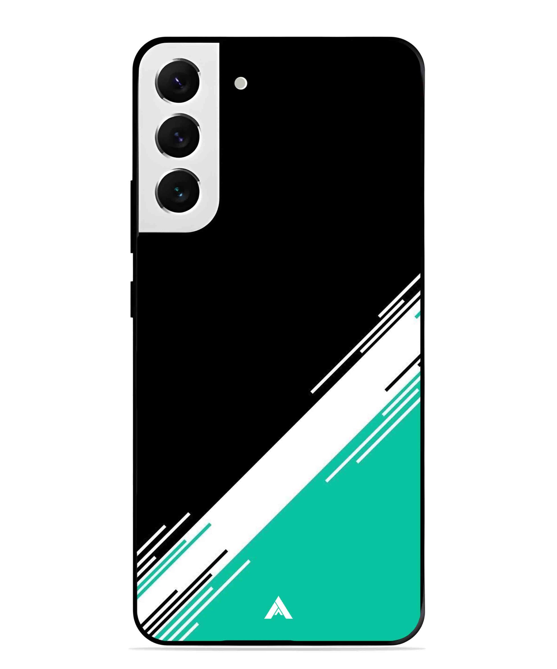 Stripe Pattern 5 Metal Back Cover Phone Case for Samsung Galaxy S22 Plus