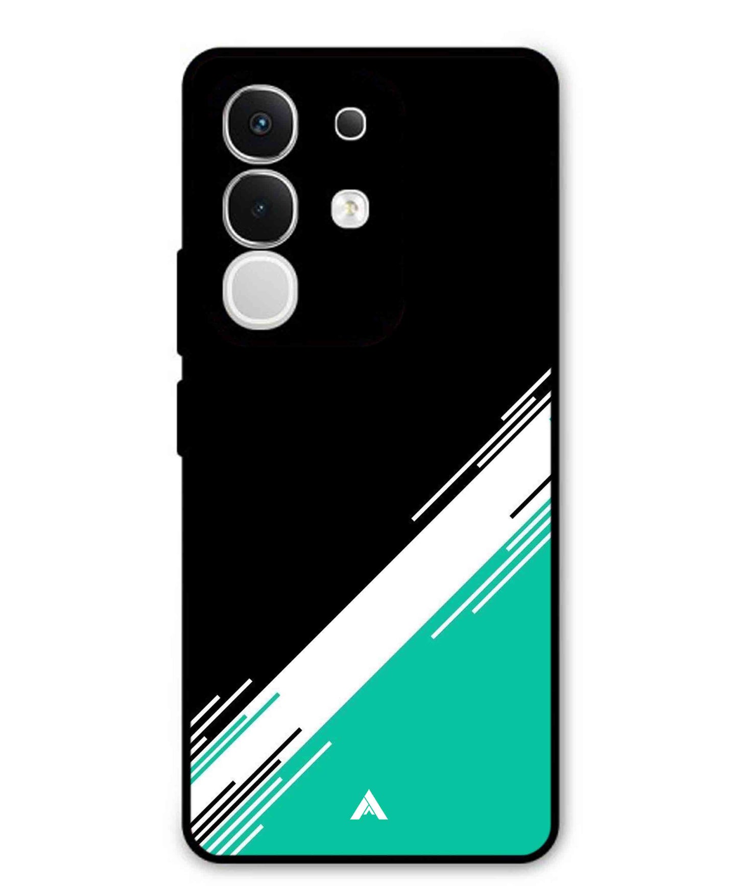 Stripe Pattern 5 Metal Back Cover Phone Case for Vivo Y29 4G