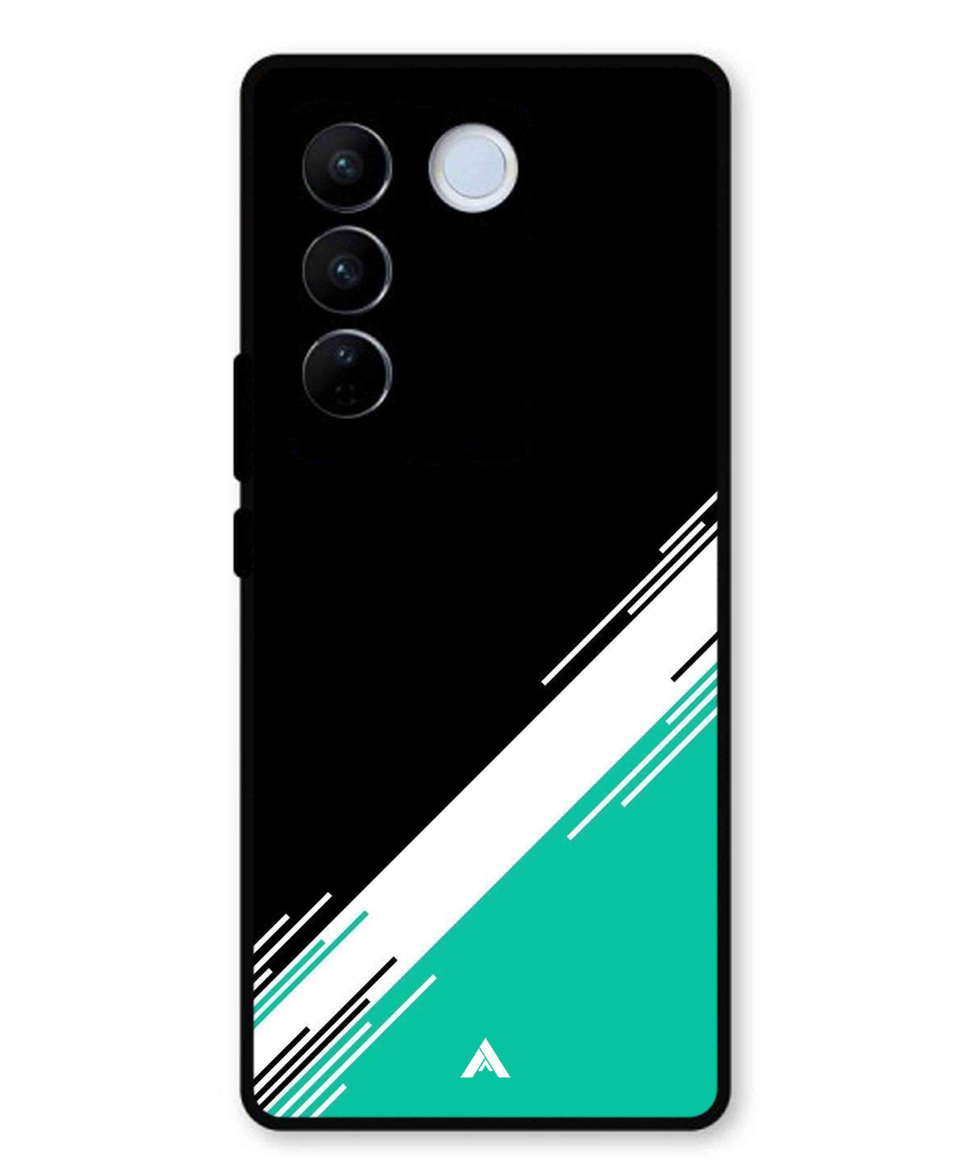 Stripe Pattern 5 Metal Back Cover Phone Case for Vivo v27
