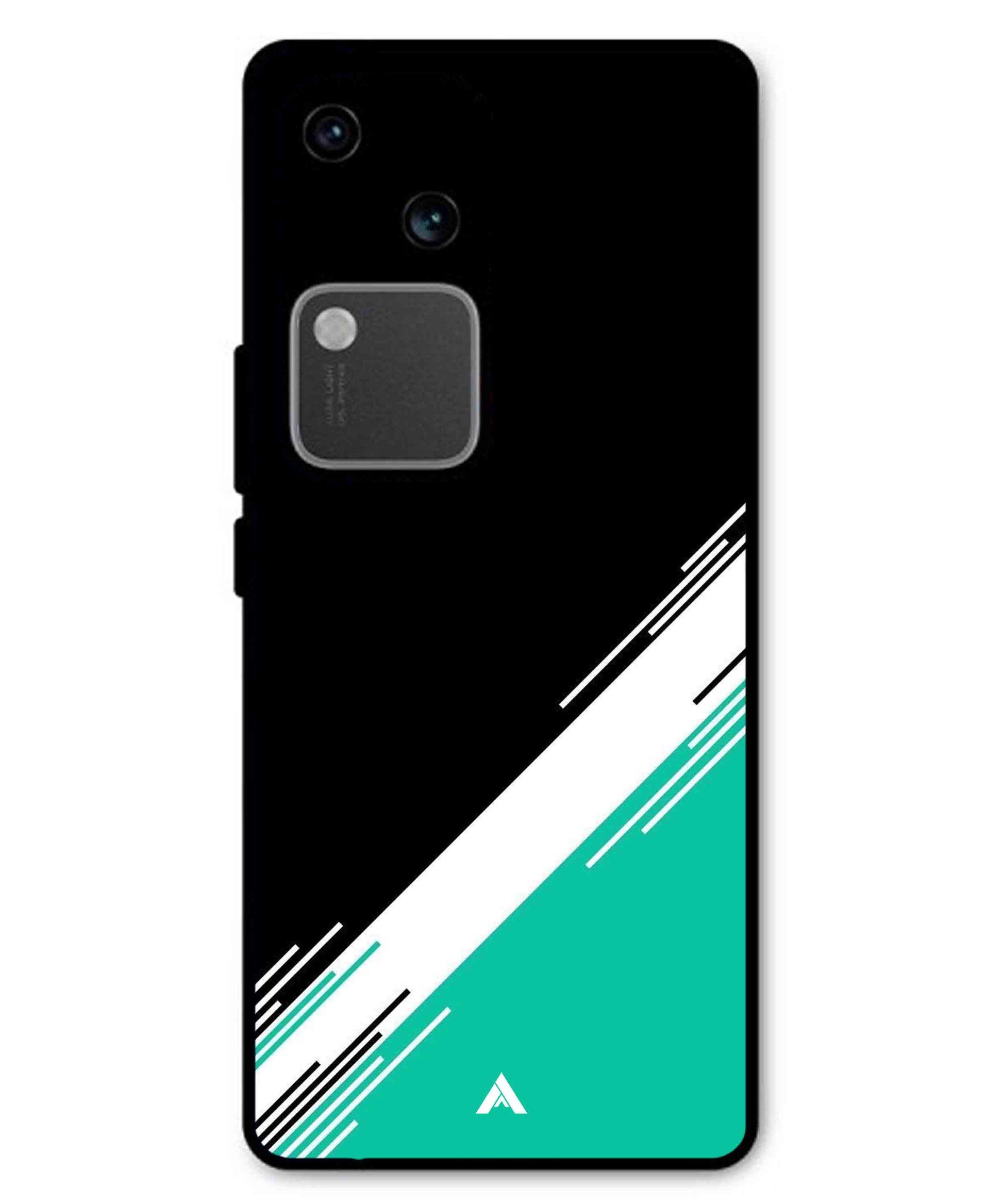 Stripe Pattern 5 Metal Back Cover Phone Case for Vivo v30