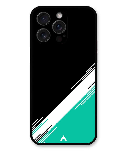 Stripe Pattern 5 Metal Back Cover Phone Case for iPhone 14 Pro Max