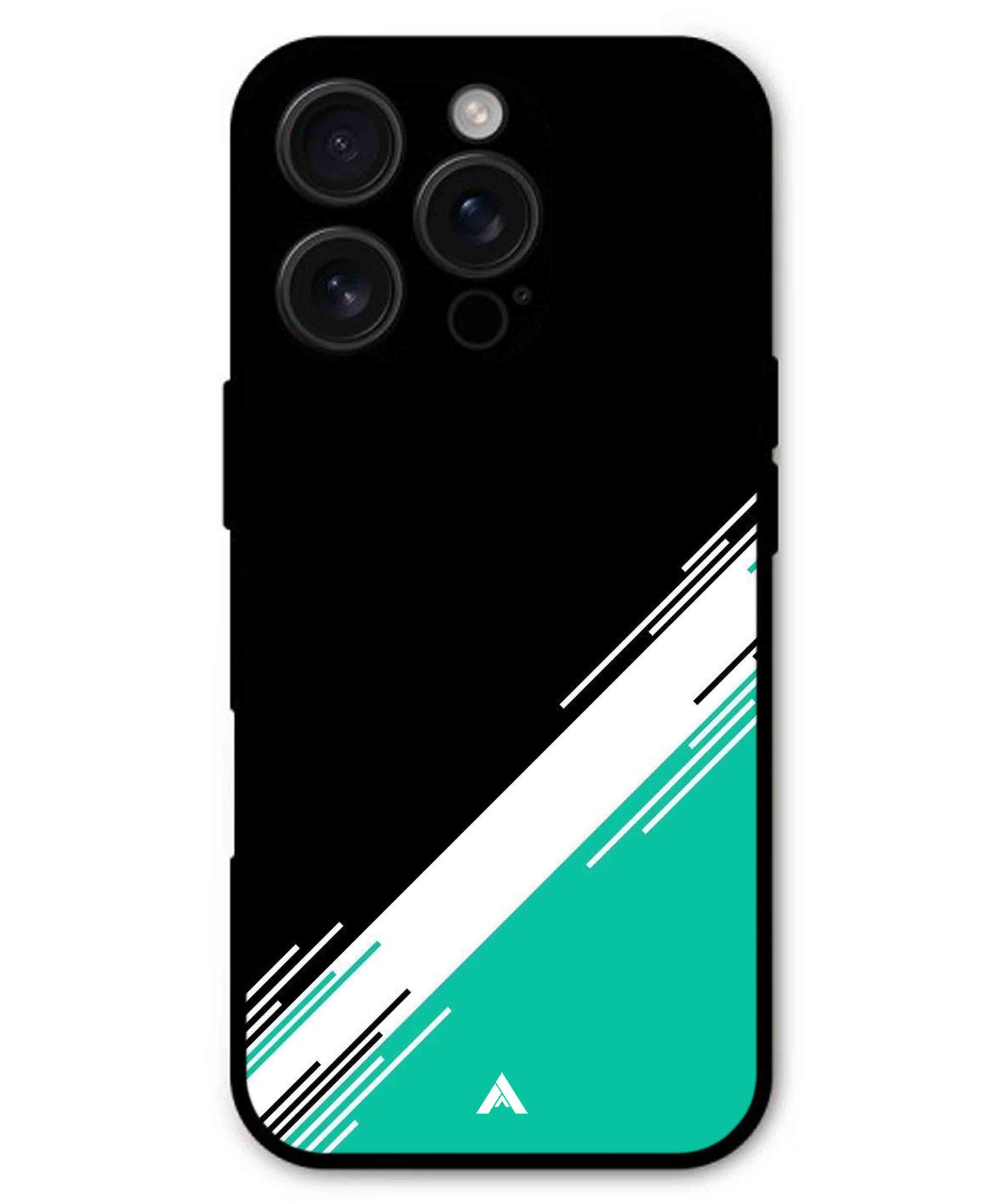 Stripe Pattern 5 Metal Back Cover Phone Case for iPhone 16 ProMax