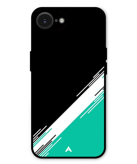 Stripe Pattern 5 Metal Back Cover Phone Case for iPhone 16e