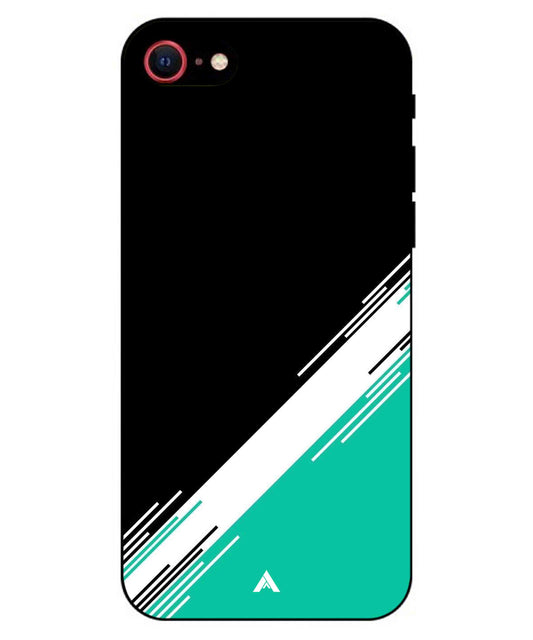 Stripe Pattern 5 Metal Back Cover Phone Case for iPhone 8